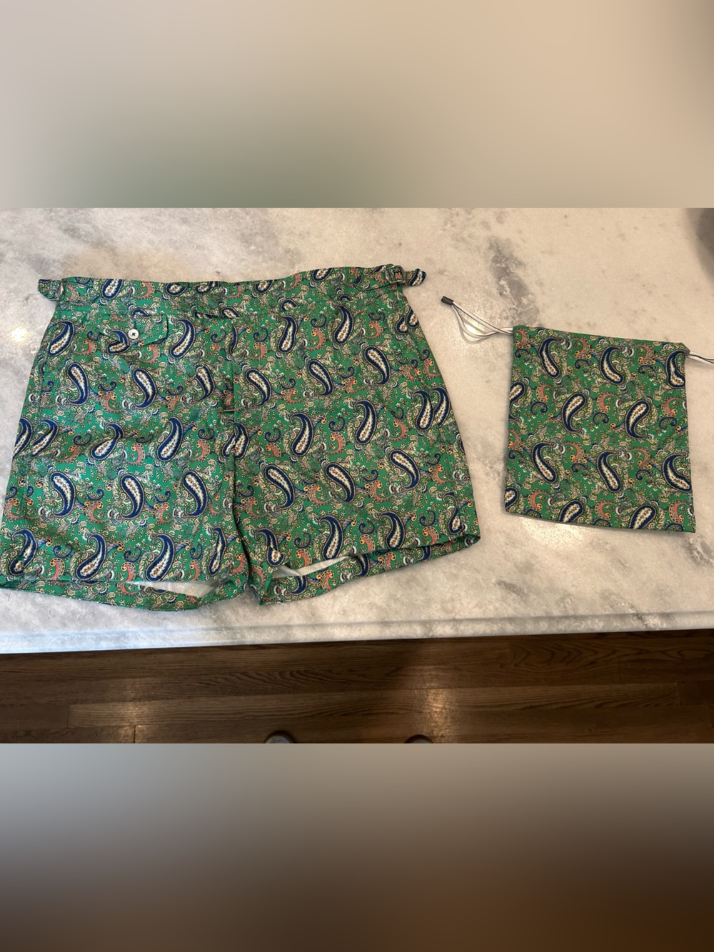 Ralph Lauren Purple Label Green Paisley swimsuit